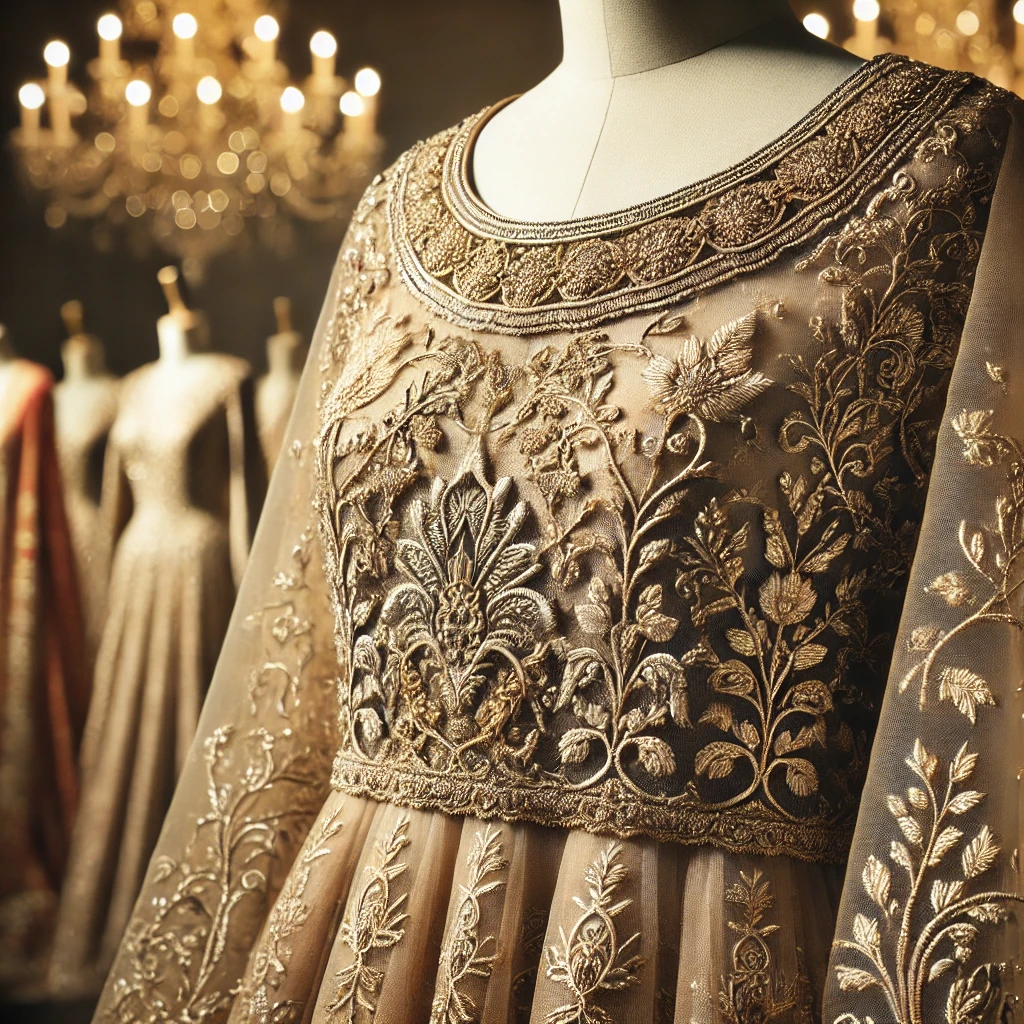 Anarkali with embroidery